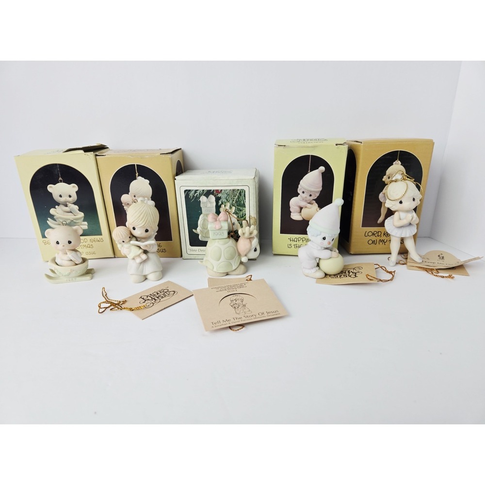 Precious Moments Christmas ornament w/ boxes lot 1